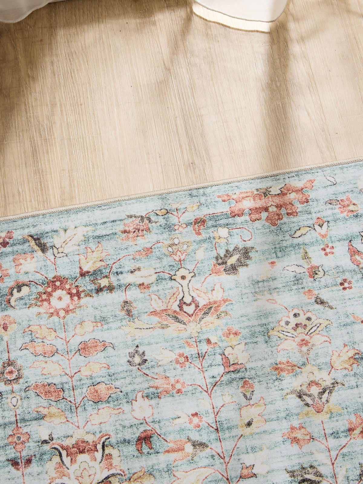 VINTAGE-LÄUFER George waschbar 80x240 cm - Türkis, Kunststoff (80/240cm) - benuta