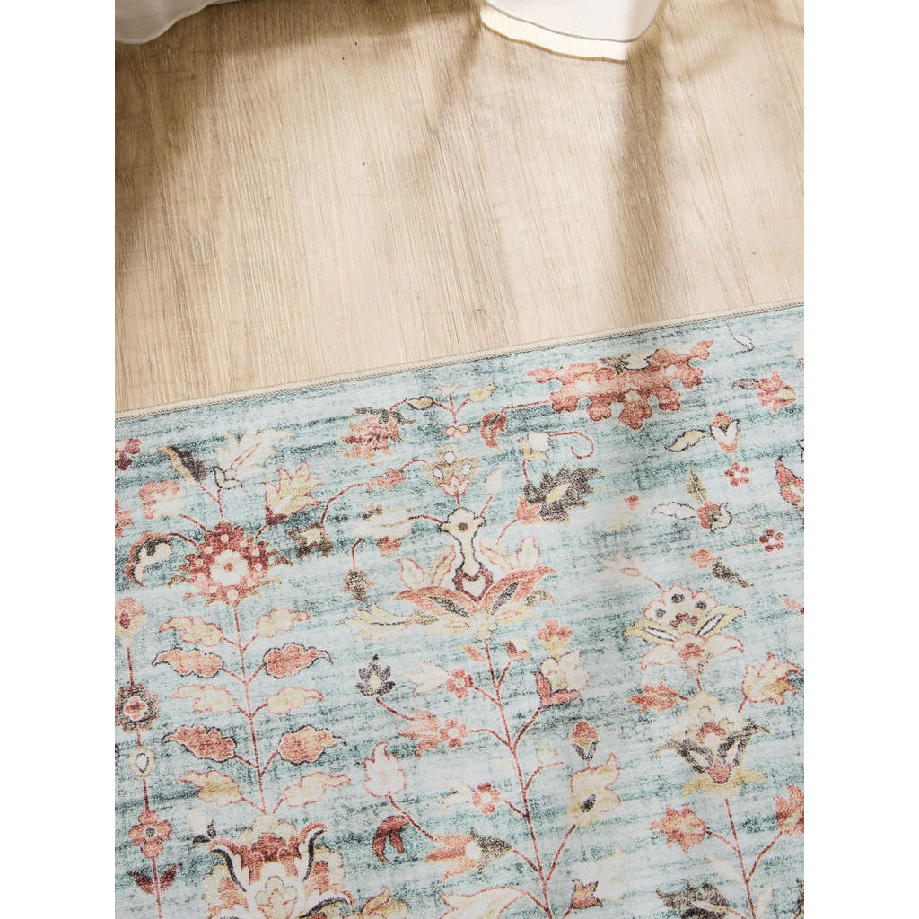 Thumbnail - benuta Vintage-Teppich, Türkis, Kunststoff, Vintage, Rechteckig, 200x300 cm, Oeko-Tex® Standard 100, in verschiedenen Gr...