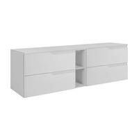 BADEZIMMERSCHRANK: Weiß, 180 (2 x 80 + 20) x 46 x 58 cm - Weiß, Holzwerkstoff (180/58/46cm) - 3XE LIVING