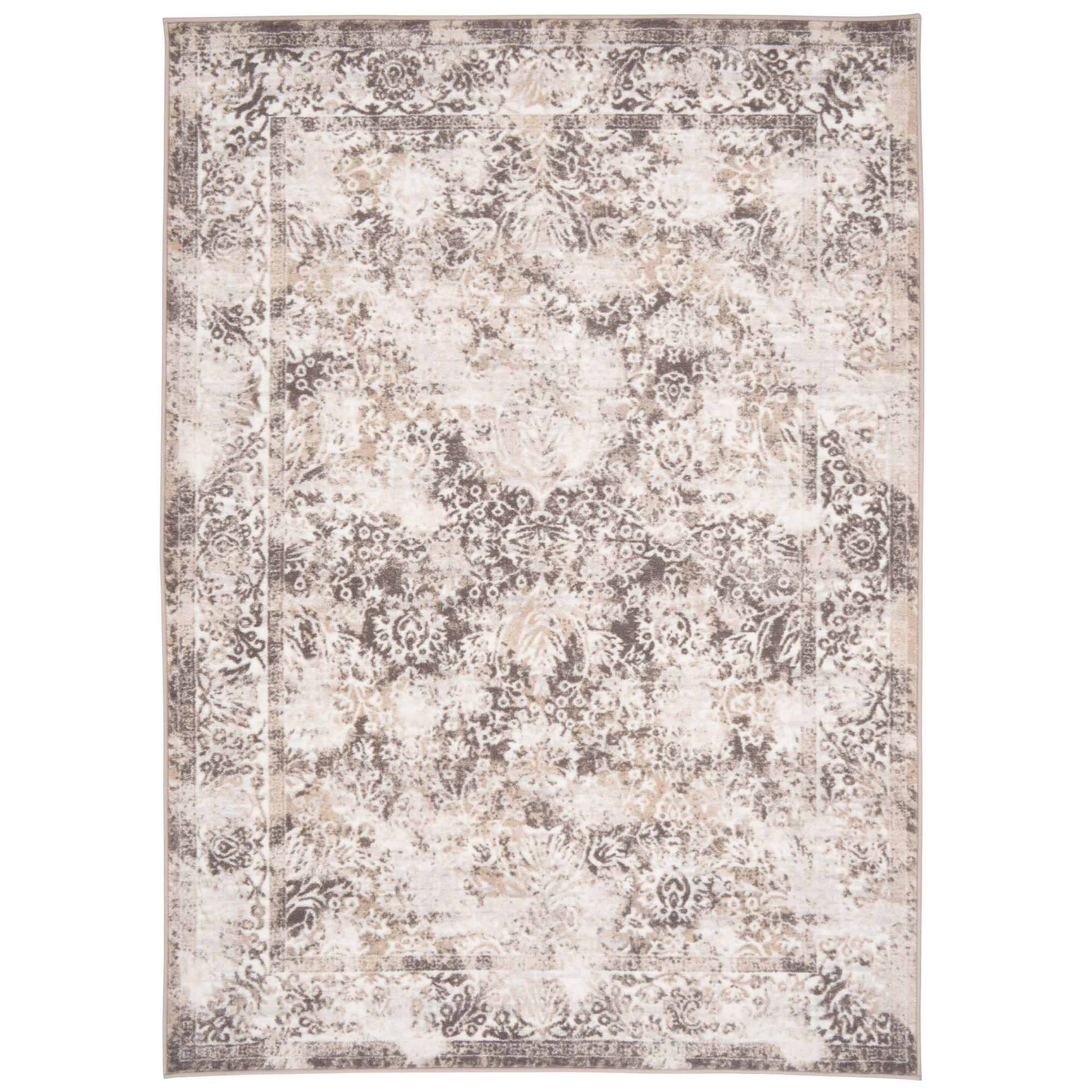 DESIGNER TEPPICH TAWIRA VINTAGE BORDÜRE - Beige/Grau, Textil (80/160cm) - Pergamon