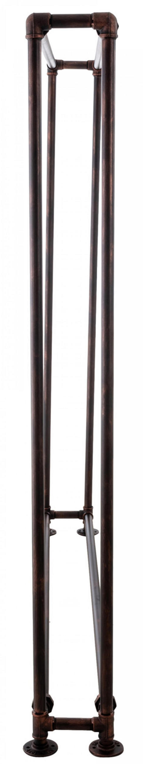 KAMINHOLZREGAL 178/25/178 cm Metall bronze - Bronzefarben, Metall (178/178/25cm) - CLP