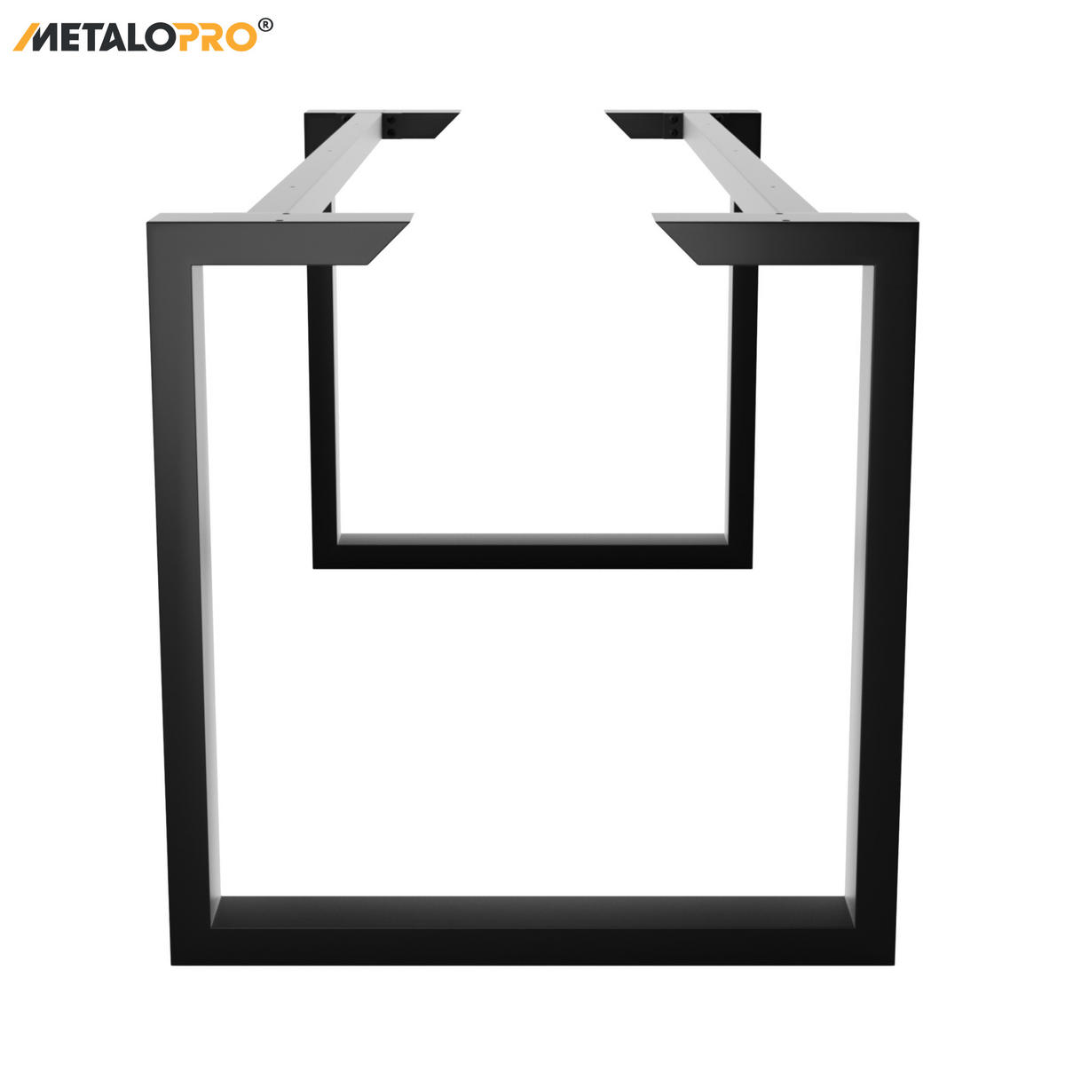 TISCHBEINE Eta Epox Metall Schwarz 120/70/72 cm - Schwarz, Metall (70/72/120cm) - Metalo Pro