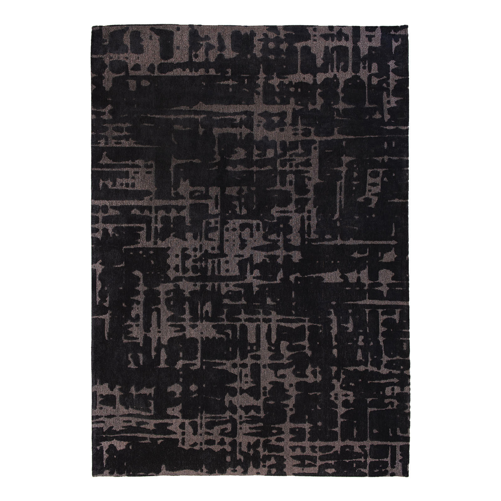 TEPPICH Black Water Structures 170/240 cm - Schwarz, Textil (170/240cm) - Louis De Poortere