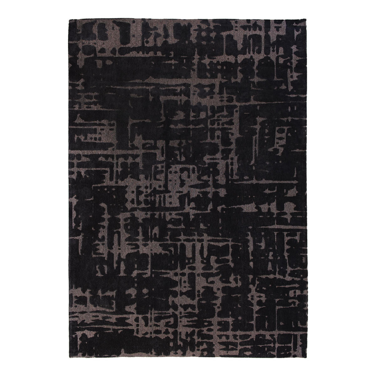 TEPPICH Black Water Structures 170/240 cm - Schwarz, Textil (170/240cm) - Louis De Poortere
