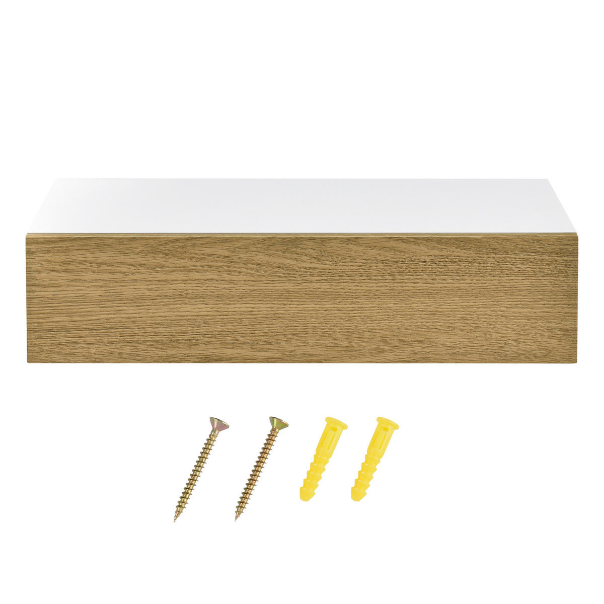 WANDREGAL Antilles - Weiß, Holzwerkstoff (50/12/24cm) - [en.casa]