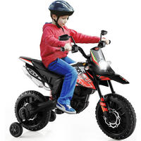 DETSKÁ MOTOCYKEL 12V elektrická červená - červená, plast (106.5/56/80cm) - COSTWAY