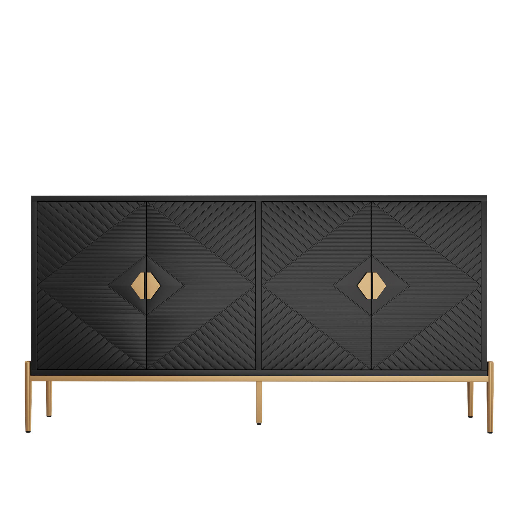 Okmyhome Kommode Schwarz 40x80x162 cm