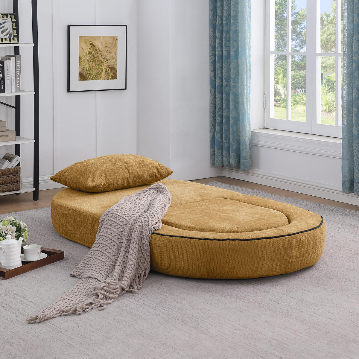 SCHLAFSESSEL DE-35081 faltbar Gelb - Gelb, Textil (90/41/101cm) - ComfortXL