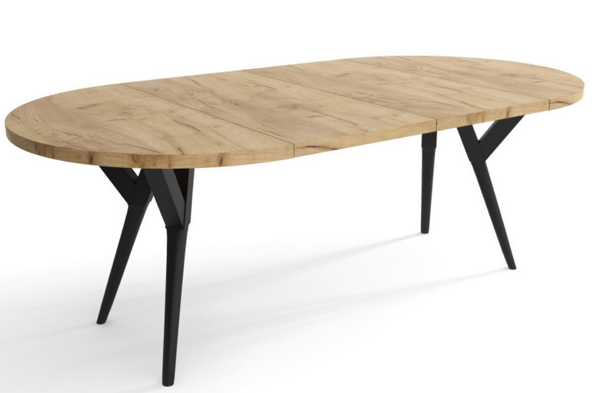TISCH Schwarz Adi Ausziehbar - Schwarz, Holzwerkstoff (100/100/76cm) - Sepro Meble