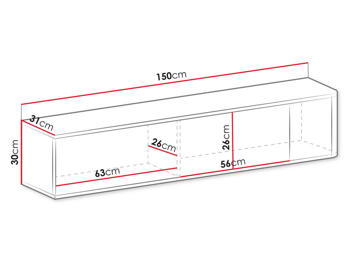 TV-LOWBOARD Philippe 150 - Kaschmir, Holzwerkstoff (150/30/31cm) - MIRJAN24