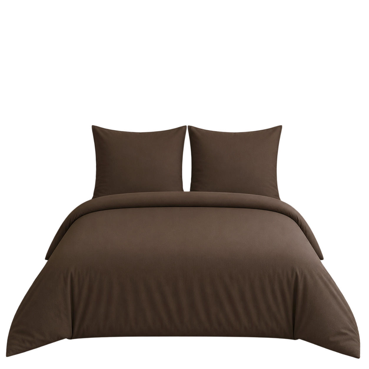 BETTWÄSCHE 3-teilig 200/200 cm UNI BRAUN - Braun, Textil (200/200cm) - ROLFNERS