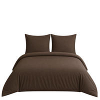 BETTWÄSCHE 3-teilig 200/200 cm UNI BRAUN - Braun, Textil (200/200cm) - ROLFNERS