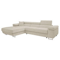 ECKSOFA Torezio Mini Cord, Seite: Links - Beige, Holz/Textil (280/170cm) - MIRJAN24