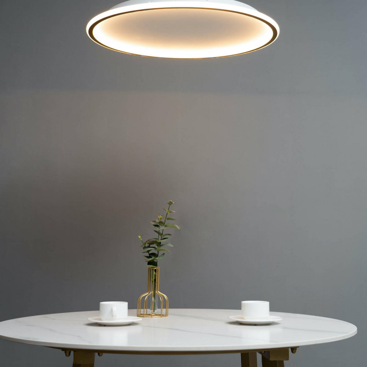 DECKENLEUCHTE Alessia, Gold / Messing, 5cm, Dimmbar - Goldfarben, Metall (5/60/5cm) - KOSILUM