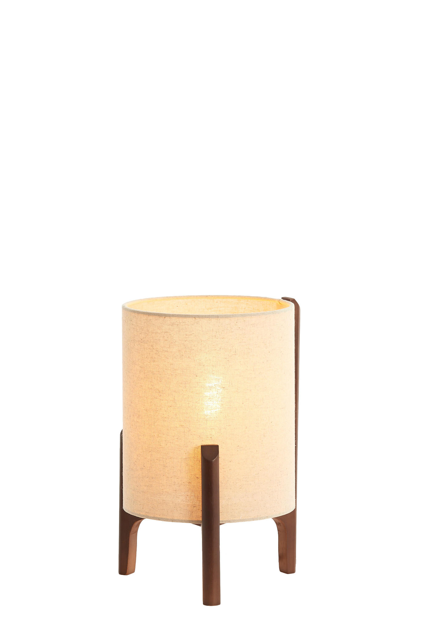 TISCHLAMPE Litto Braun Ø22/33 cm - Dunkelbraun, Holz (22/22/33cm) - Light & Living
