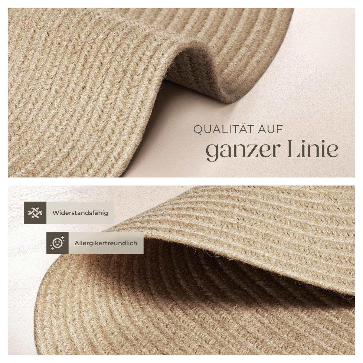 GEFLOCHTENER-TEPPICH Vibe,strapazierfähig und pflegeleicht,braun - Braun, Textil (160/160cm) - tectake