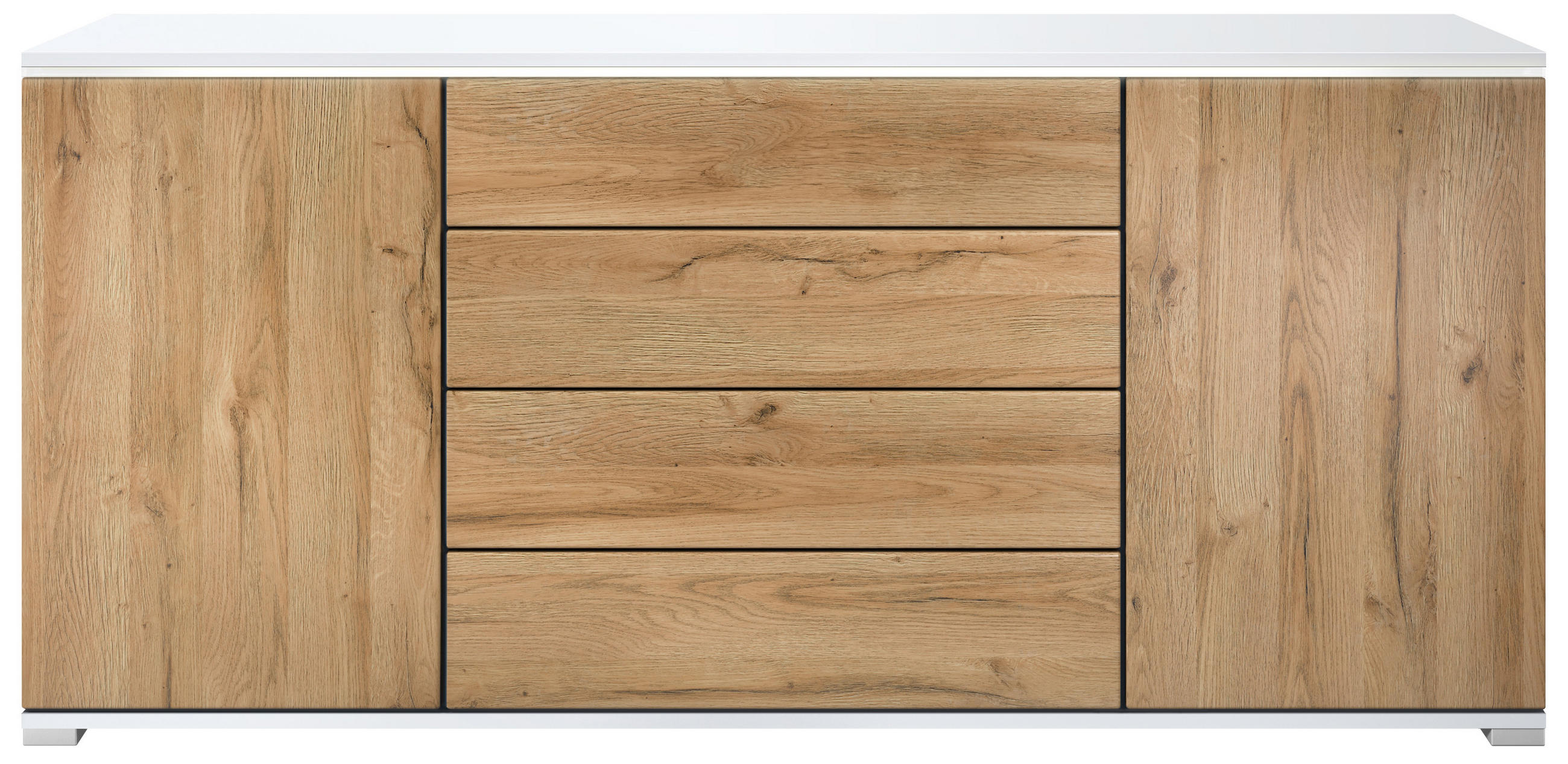 SIDEBOARD Faro Eiche Natur - Eichefarben, Holzwerkstoff (166.5/75.5/35cm) - Vladon