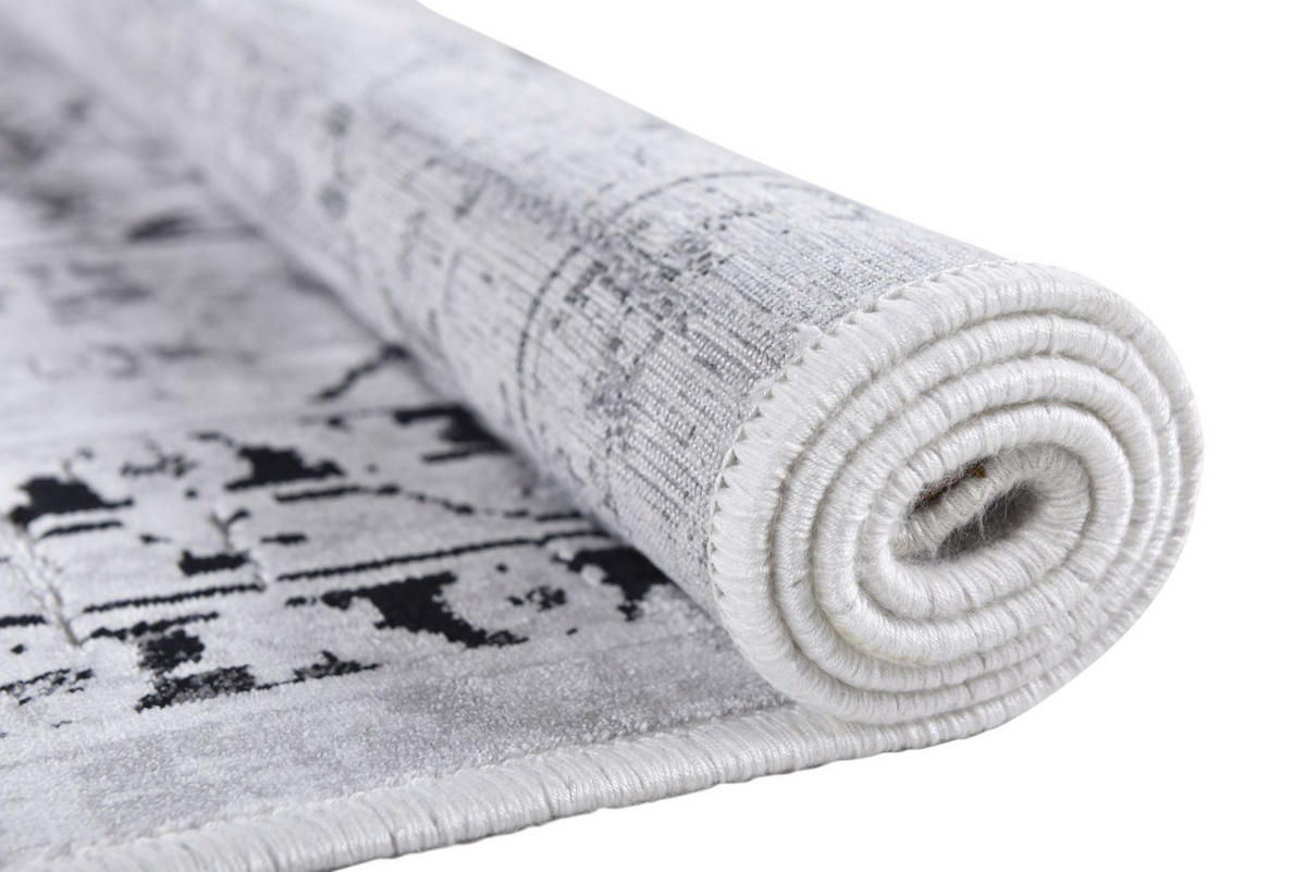 FLACHWEBETEPPICH Orelia 195x280 cm - Silberfarben, Textil (195/280cm) - Gino Falcone