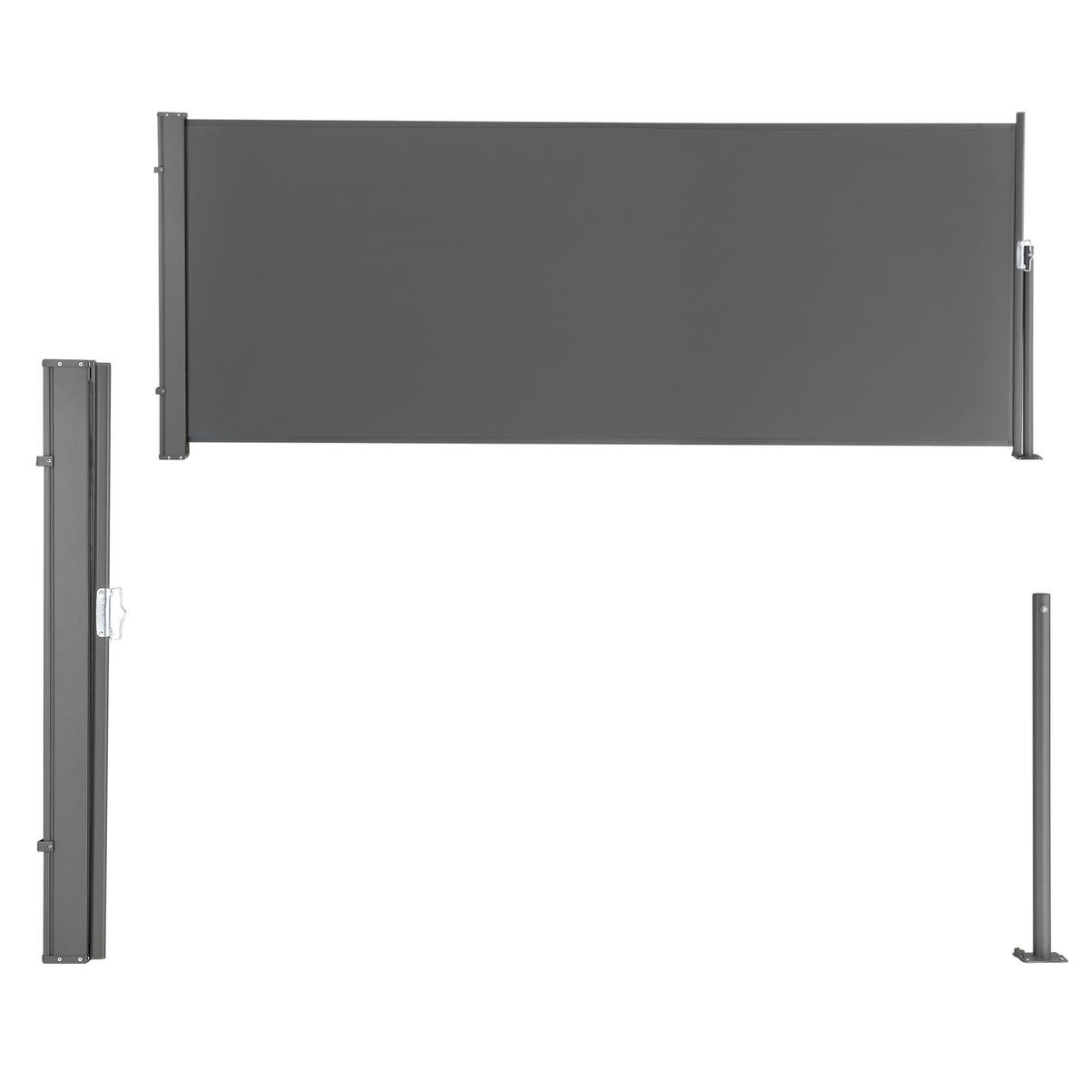 SEITENMARKISE Mulhacén - Dunkelgrau, Textil (300/120cm) - pro.tec