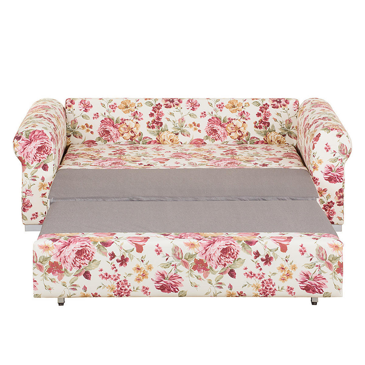 SCHLAFSOFA - Beige/Rosa, Textil (164/90/90cm) - home24