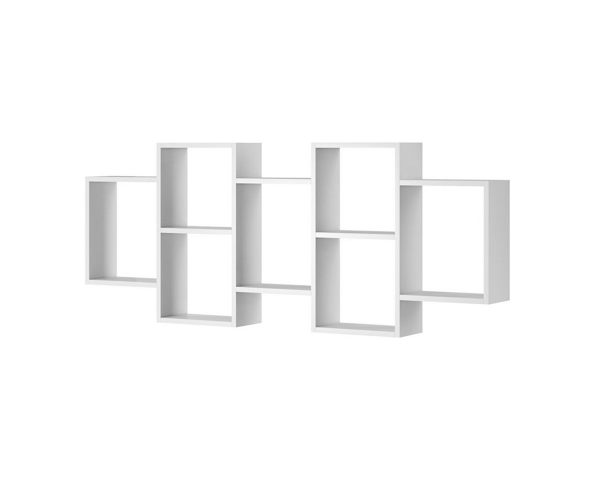 WANDREGAL Trio weiß 160,5 / 18 / 65cm - Weiß, Holz/Holzwerkstoff (161/65/18cm) - Feldmann-Wohnen