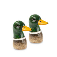 GEWÜRZSTREUER Set Spicy Ducks 2-tlg., Dolomit, Grün, Braun, 9 cm - Grün, Keramik (7.5/9/4.5cm) - Donkey Products
