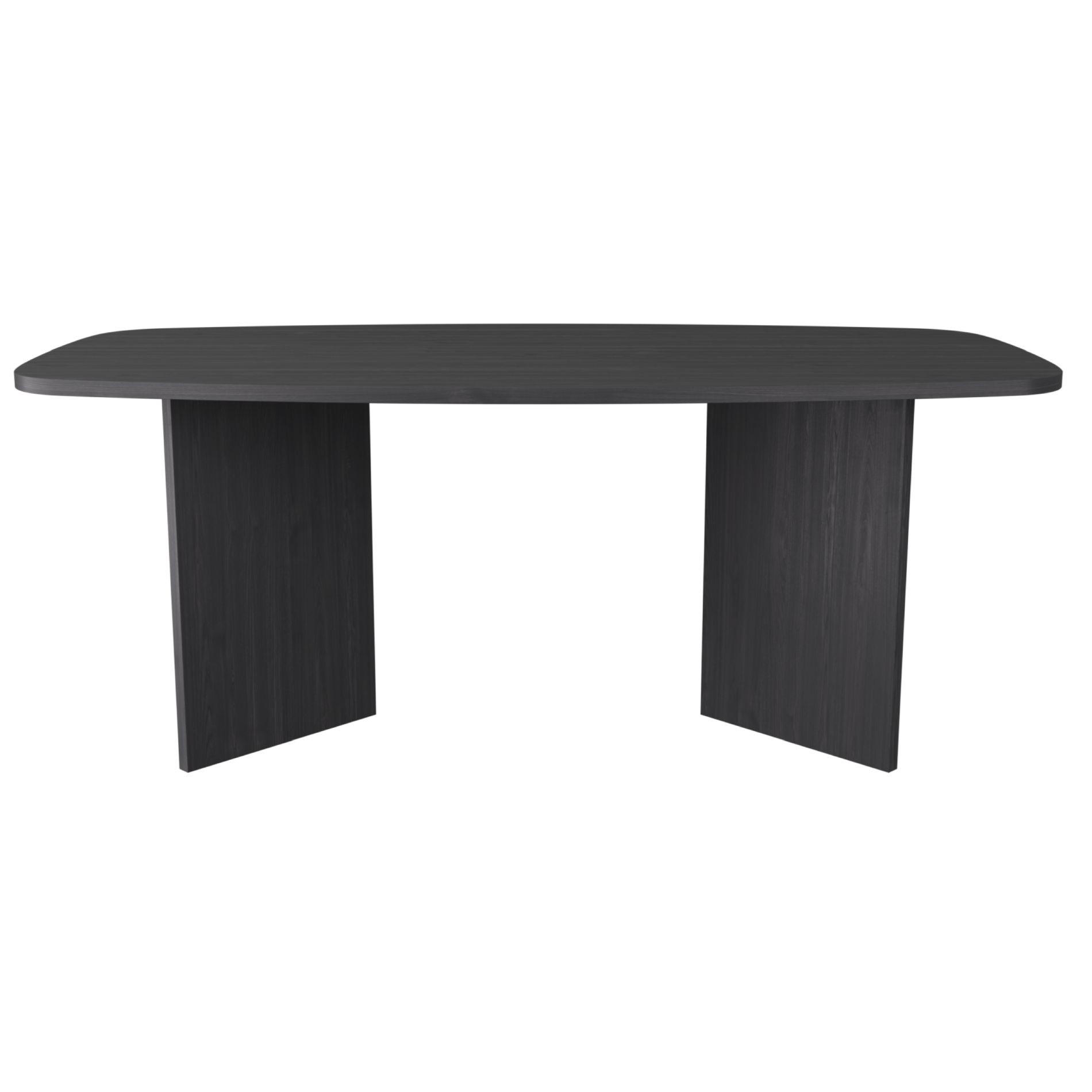 ESSTISCH PIANO Holzoptik Esche Schwarzgrau 190x100 cm - Schwarz, Holzwerkstoff (100/190/74.5cm) - Selsey