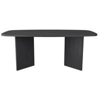 ESSTISCH PIANO Holzoptik Esche Schwarzgrau 190x100 cm - Schwarz, Holzwerkstoff (100/190/74.5cm) - Selsey