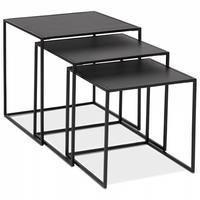 LOUNGETISCH Schwarz 50x50x50 cm - Schwarz, Holz/Metall (50/50/50cm) - AlterEgo