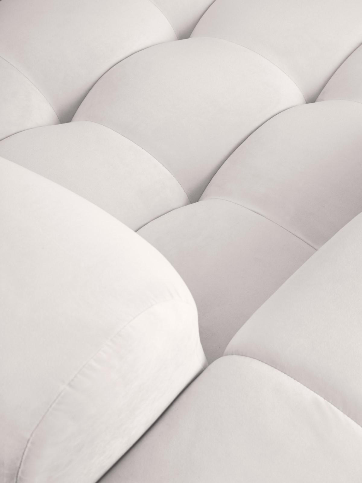 ECKSOFA links Kendal aus Samt hellgrau 6 Sitzplätze - Hellgrau, Textil (231/332cm) - Micadoni