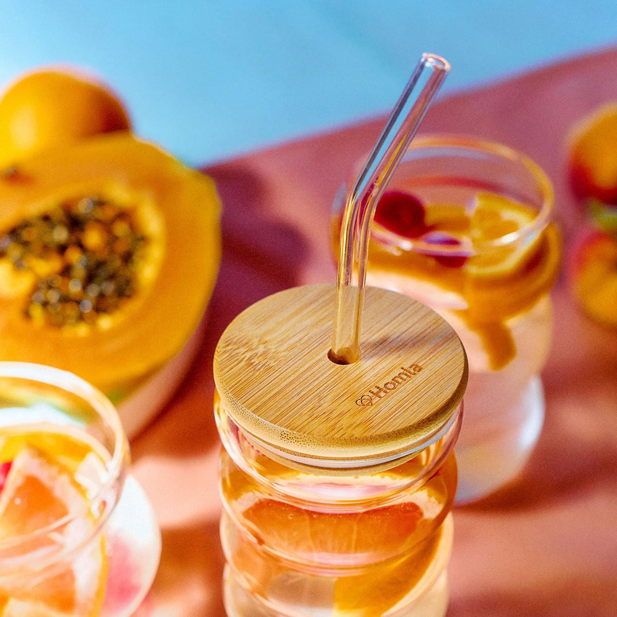 GLÄSERSET Bubbly Summer 0,45 l 4er-Set - Transparent, Glas (0.45L) - Homla