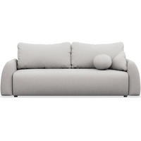 3-SITZER SOFA Nubelle Hellgrau Chenille-Bezug, wasserabweisend - Hellgrau/Schwarz, Kunststoff/Textil (244/85/93cm) - Selsey