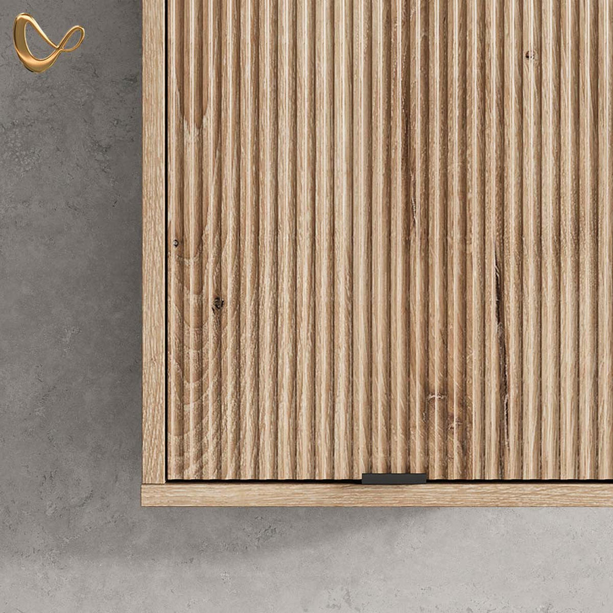 BADSCHRANK ATERNO Viking Oak 40 x 65 cm mit 2 Regalböden - Eiche Wotan, Holzwerkstoff (40/65/22.1cm) - Livinity®