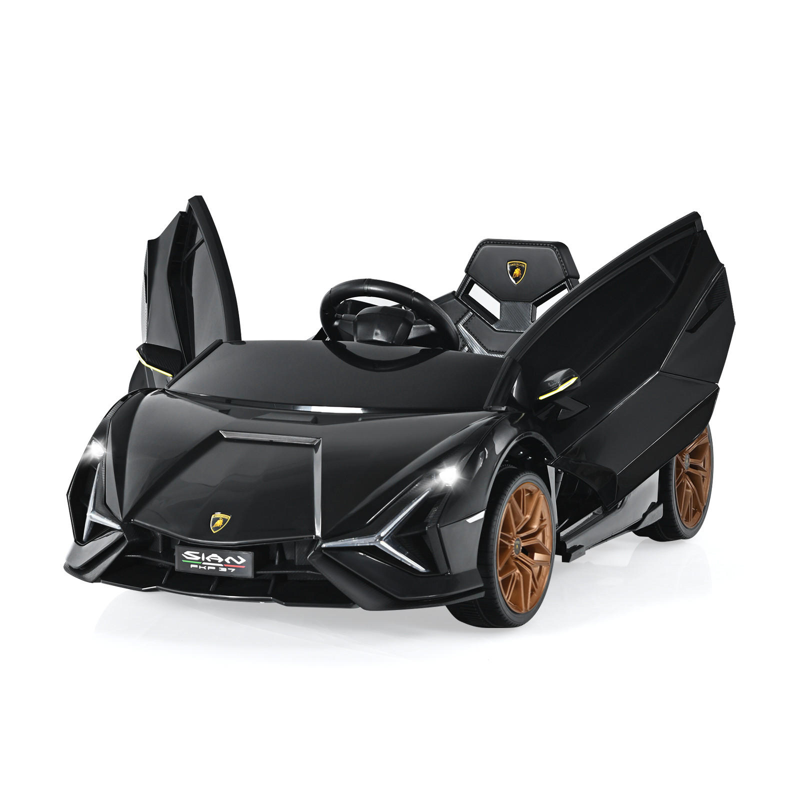 COSTWAY DĚTSKÉ AUTO Lamborghini 12V černé