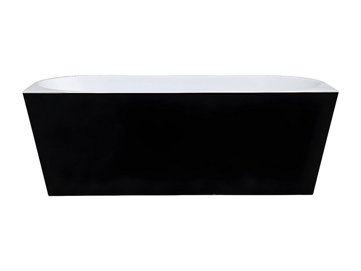 VORWANDBADEWANNE - 1 Person - Acryl - Schwarz - Schwarz, Kunststoff (170/58/75cm) - Vente-Unique