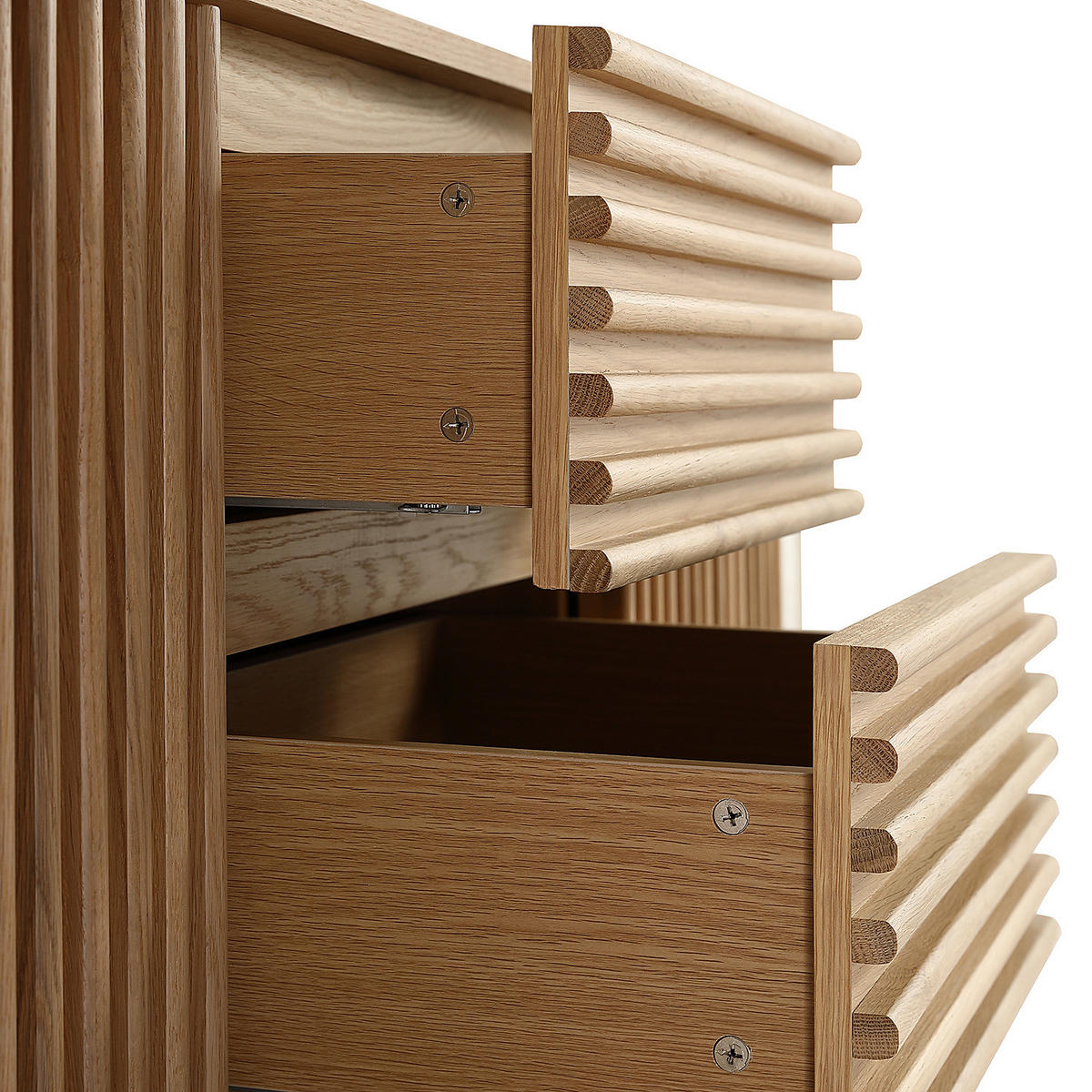 DOPPELWASCHTISCH - Echtholzfurnier - Eiche - Ohne Becken & Armatur - Braun, Holzwerkstoff (160/52/50cm) - home24