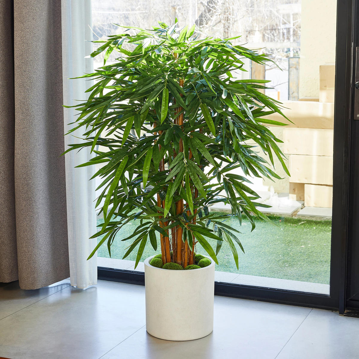 KÜNSTLICHER Bambus – Nayoko 120 cm - Grün, Kunststoff (120cm) - aplanta