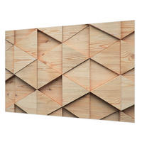 FOTOTAPETE 104x70 cm - Holzmosaik - Beige, Textil (104/70cm) - Wallfluent