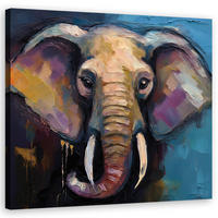 WANDBILD elefant tiere afrika - Multicolor, Textil (40/40cm) - Feeby