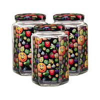 VORRATSGLÄSER Smile transparent 1,7 l 3er Set - Transparent, Glas (12/20/12cm) - Ritzenhoff Breker