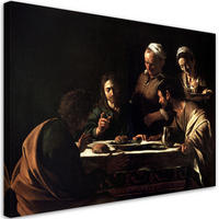 WANDBILD abendmahl in emmaus caravaggio - Multicolor, Textil (60/40cm) - Feeby