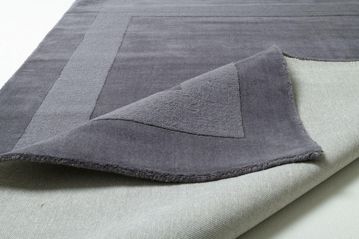 HANDTUFT-TEPPICH Usedom 160x230 cm - Anthrazit, Textil (160/230cm) - THEKO