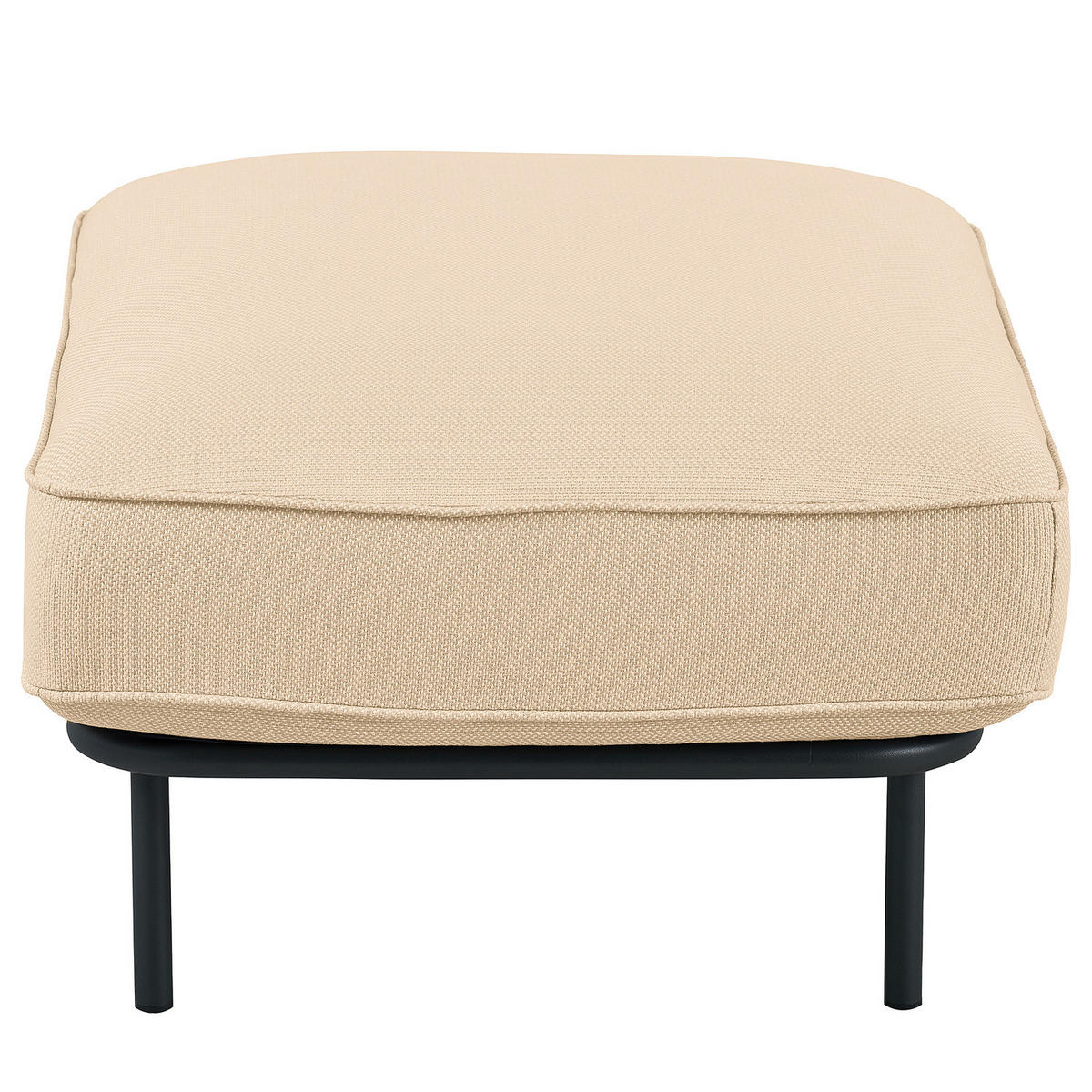 OUTDOOR-HOCKER - Beige, Textil/Metall (85/45/64cm) - home24
