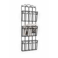 WANDREGAL Metall Schwarz 101 cm - Anthrazit, Metall (33/101/8cm) - DanDiBo