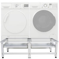 WASCHMASCHINENUNTERGESTELL doppelt DAVID für je 200kg Weiß - Weiß, Metall (124/38/61cm) - DELUKE