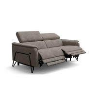 RELAXSOFA RODEN 3-Sitzer mit 2 Relax, beige, Veloursstoff - Beige, Holz/Textil (194/82/103cm) - Wozimo