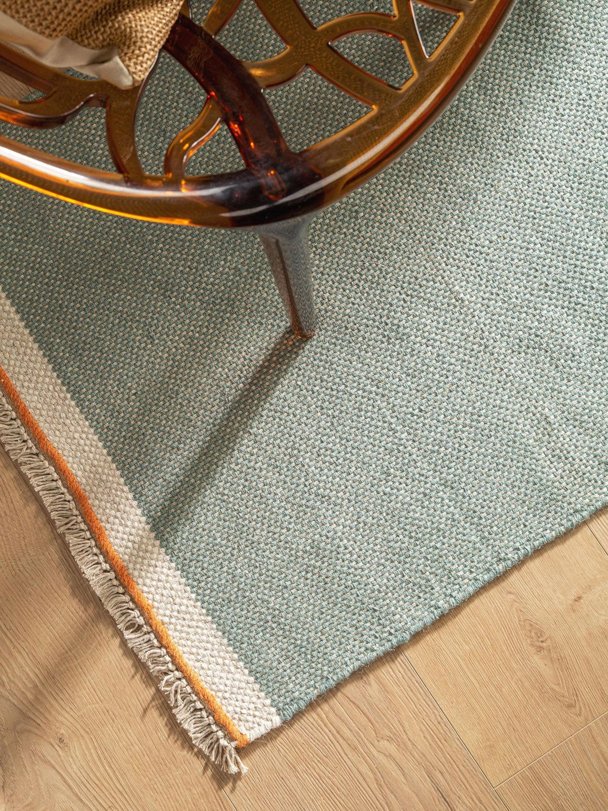 VLNĚNÝ běhoun Karla Mátová 70x200 cm - zelená barva, textil/přírodní materiály (70/1cm) - KUNSTLOFT