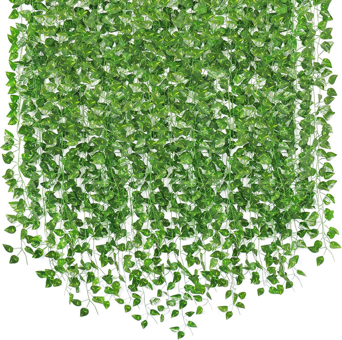 KUNSTPFLANZE 6 Stück,220cm Länge, - Grün, Kunststoff (7cm) - Coonoor