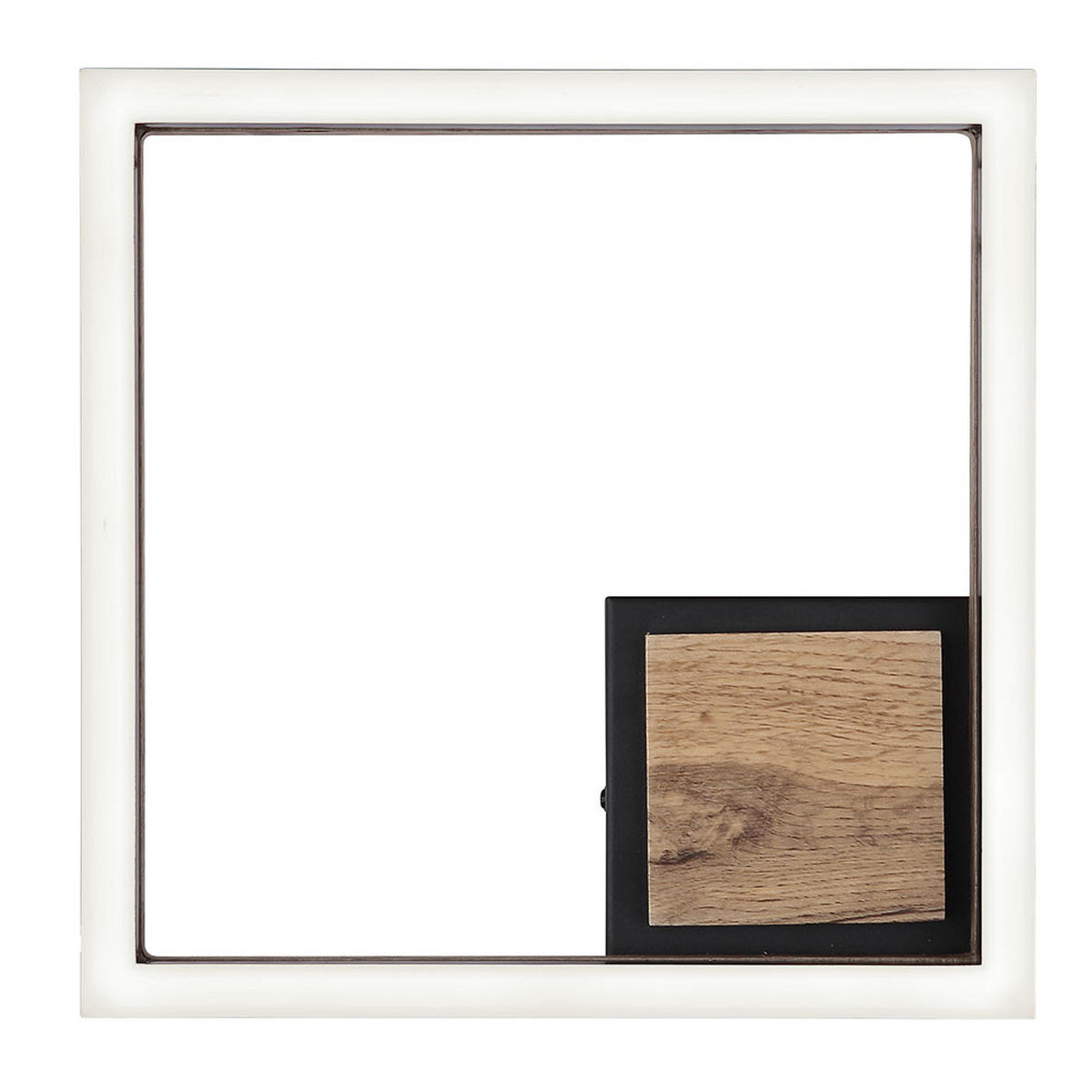 LED DECKENLEUCHTE MDF Holzoptik Braun - Braun, Metall (27/27/6cm) - Globo Lighting