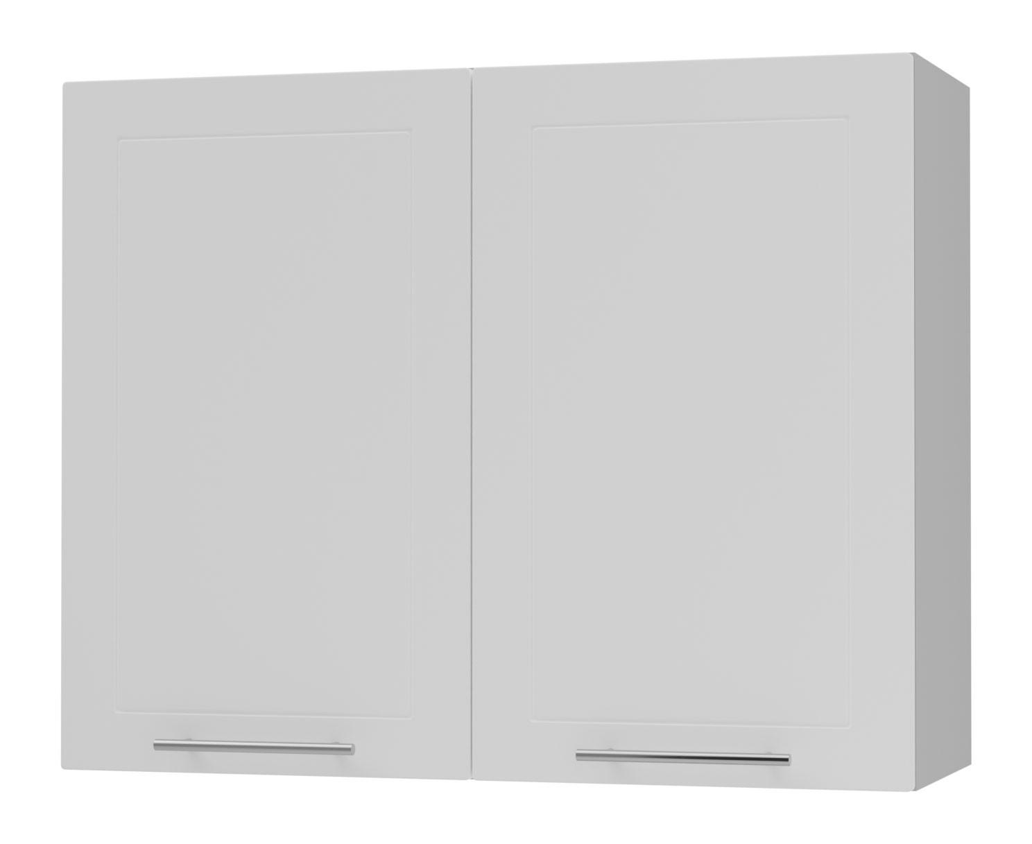 Feldmann-Wohnen Küchenhängeschrank Weiß, Grau 90x72x32.5 cm